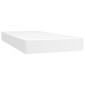 vidaXL Κρεβάτι Boxspring με Στρώμα & LED Λευκό 90x190 εκ. Συνθ. Δέρμα