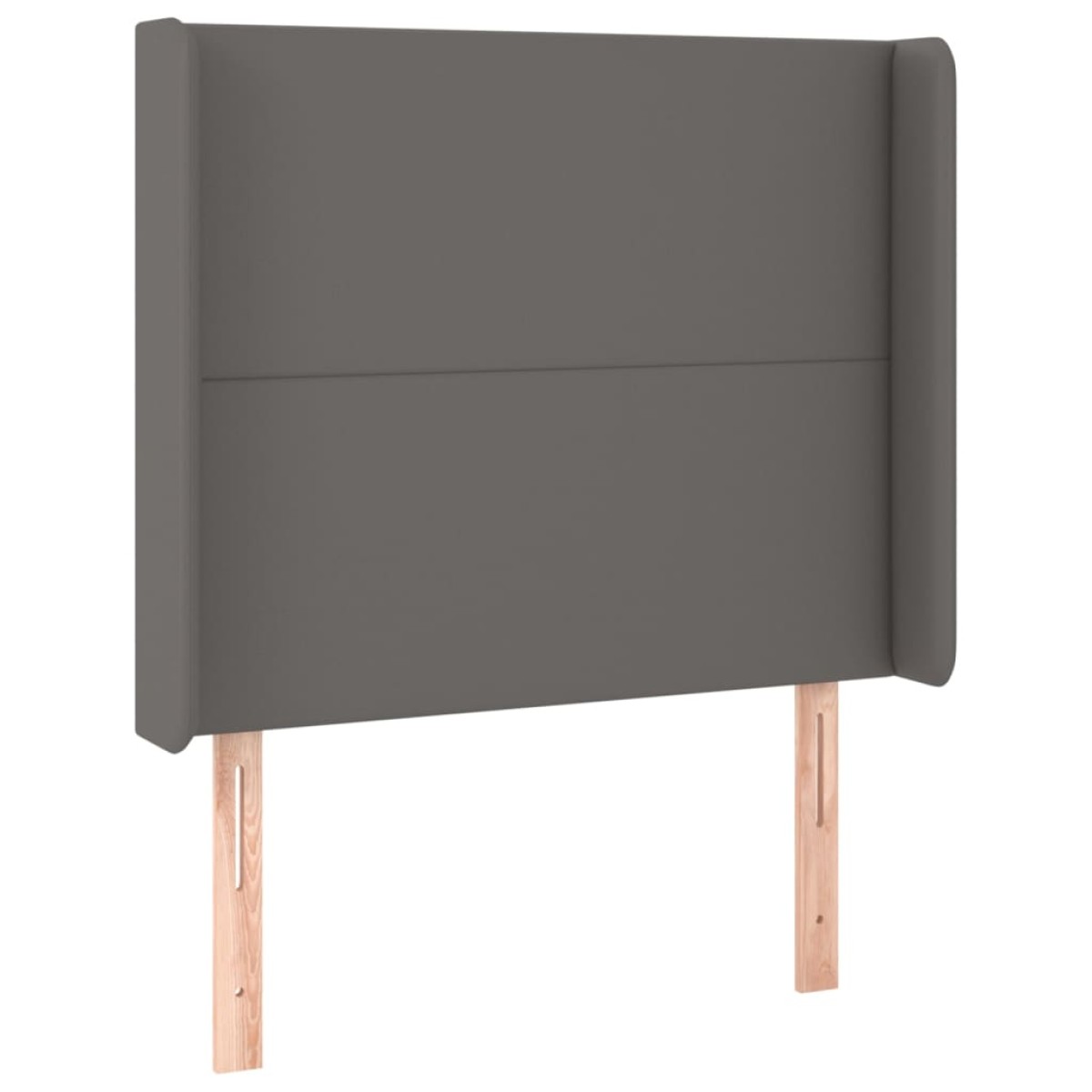 vidaXL Κρεβάτι Boxspring με Στρώμα & LED Γκρι 90x190 εκ. Συνθ. Δέρμα