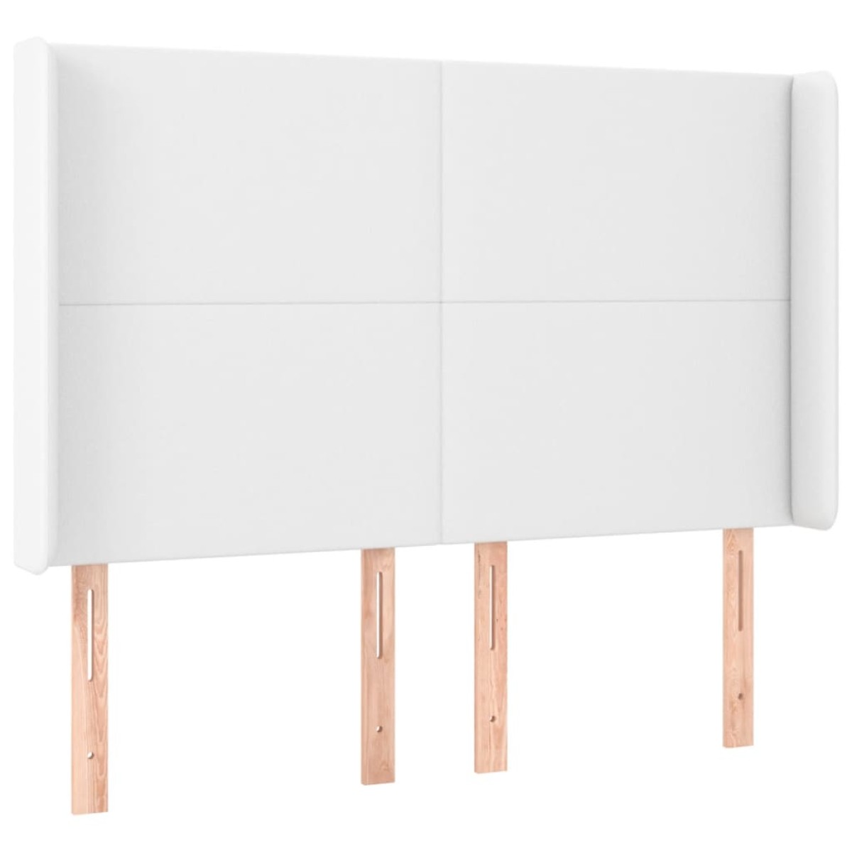 vidaXL Κρεβάτι Boxspring με Στρώμα & LED Λευκό 140x190 εκ. Συνθ. Δέρμα