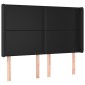 vidaXL Κρεβάτι Boxspring με Στρώμα & LED Μαύρο 140x200 εκ. Συνθ. Δέρμα