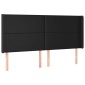 vidaXL Κρεβάτι Boxspring με Στρώμα & LED Μαύρο 160x200 εκ. Συνθ. Δέρμα