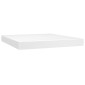 vidaXL Κρεβάτι Boxspring με Στρώμα & LED Λευκό 160x200 εκ. Συνθ. Δέρμα