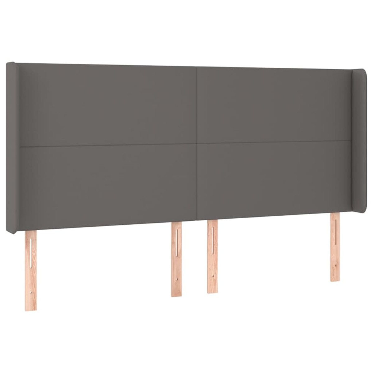 vidaXL Κρεβάτι Boxspring με Στρώμα & LED Γκρι 180x200 εκ. Συνθ. Δέρμα