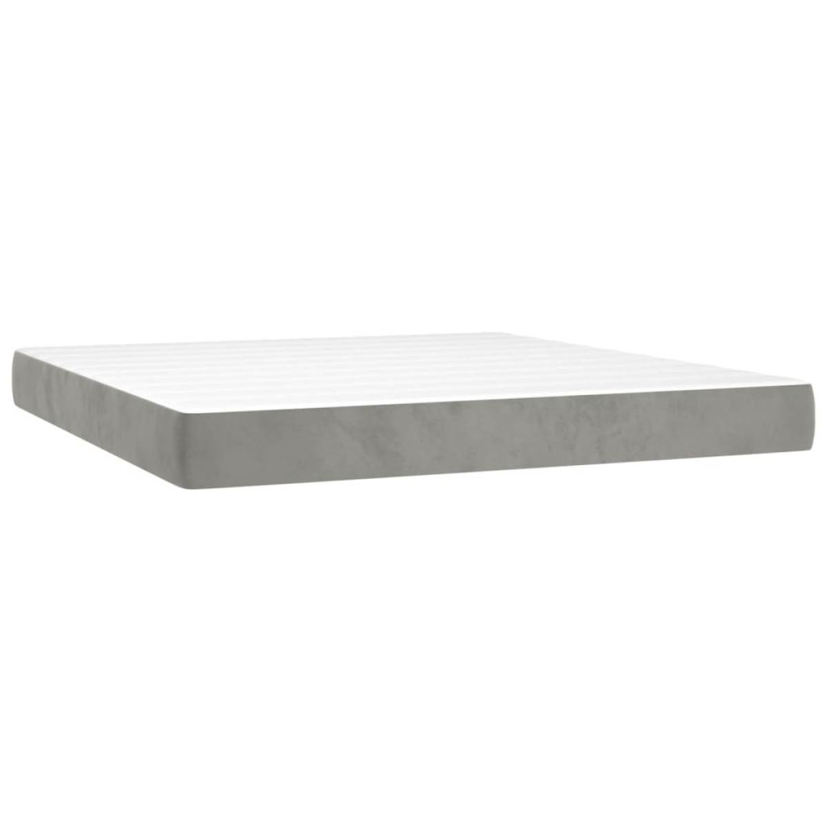vidaXL Κρεβάτι Boxspring με Στρώμα & LED Αν.Γκρι 180x200 εκ. Βελούδινο