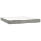 vidaXL Κρεβάτι Boxspring με Στρώμα & LED Αν.Γκρι 180x200 εκ. Βελούδινο