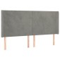 vidaXL Κρεβάτι Boxspring με Στρώμα & LED Αν.Γκρι 180x200 εκ. Βελούδινο