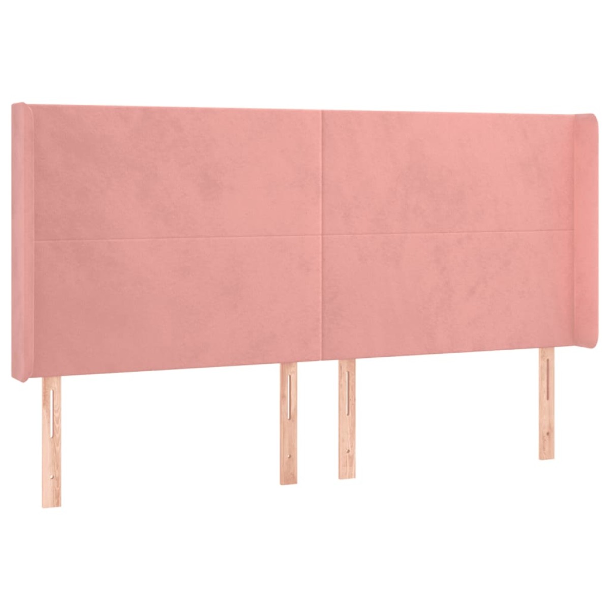 vidaXL Κρεβάτι Boxspring με Στρώμα & LED Ροζ 200x200 εκ. Βελούδινο