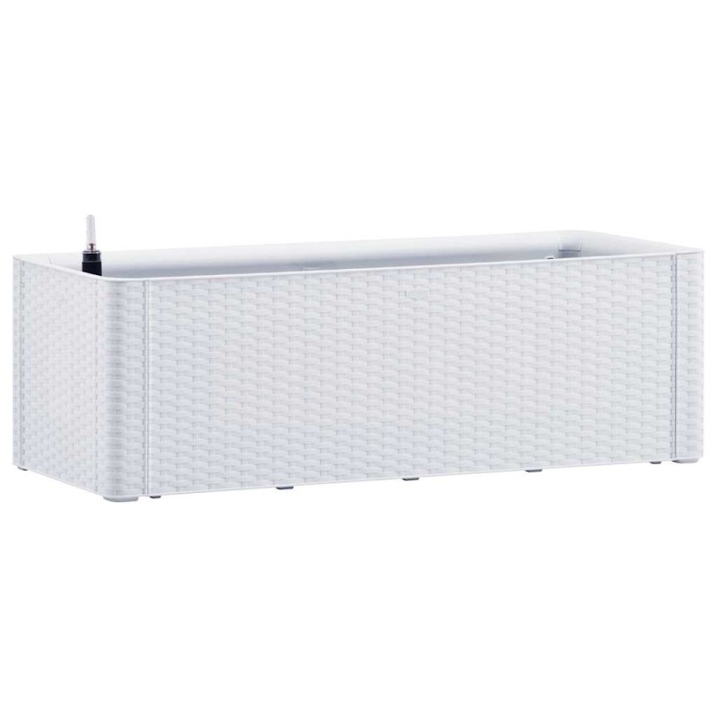 vidaXL Ζαρντινιέρα Κήπου Λευκή 100x43x33 εκ. με Αυτόματο Πότισμα