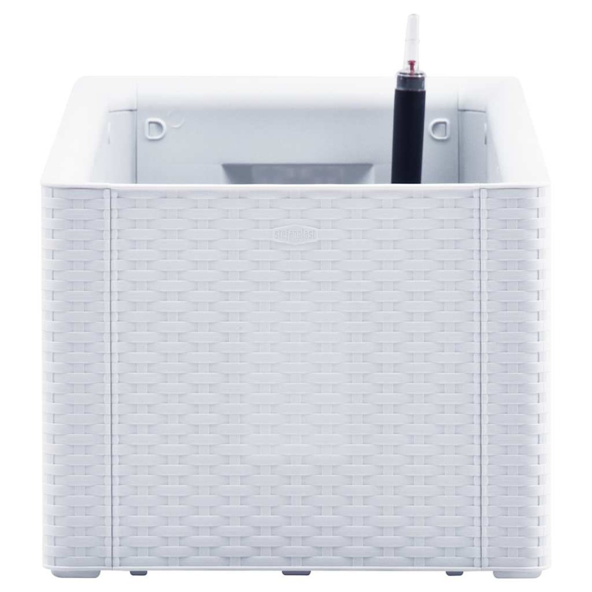 vidaXL Ζαρντινιέρα Κήπου Λευκή 100x43x33 εκ. με Αυτόματο Πότισμα