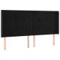 vidaXL Κρεβάτι Boxspring με Στρώμα & LED Μαύρο 160x200 εκ. Βελούδινο