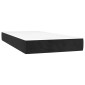 vidaXL Κρεβάτι Boxspring με Στρώμα & LED Μαύρο 90x200 εκ. Βελούδινο