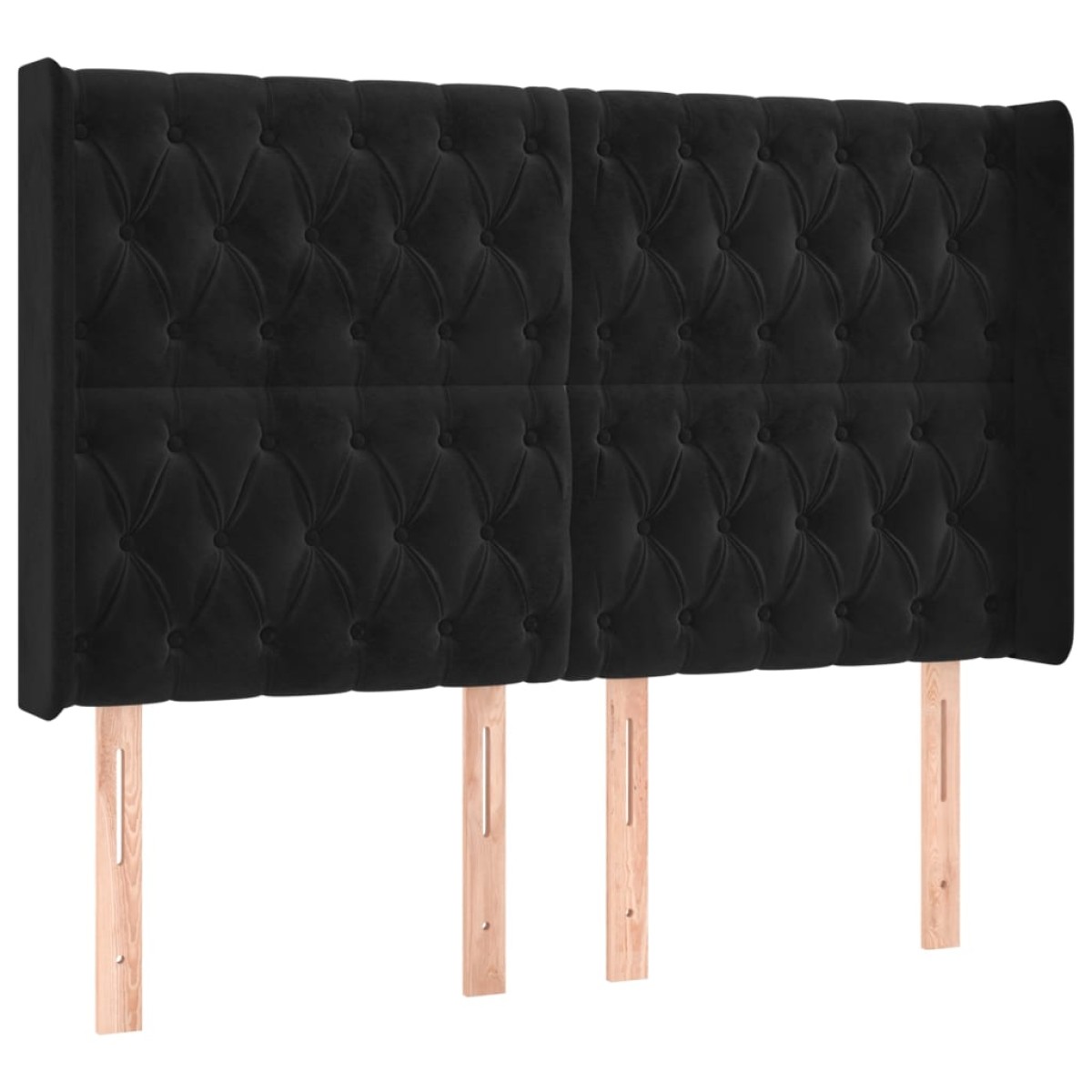 vidaXL Κρεβάτι Boxspring με Στρώμα & LED Μαύρο 140x200 εκ. Βελούδινο