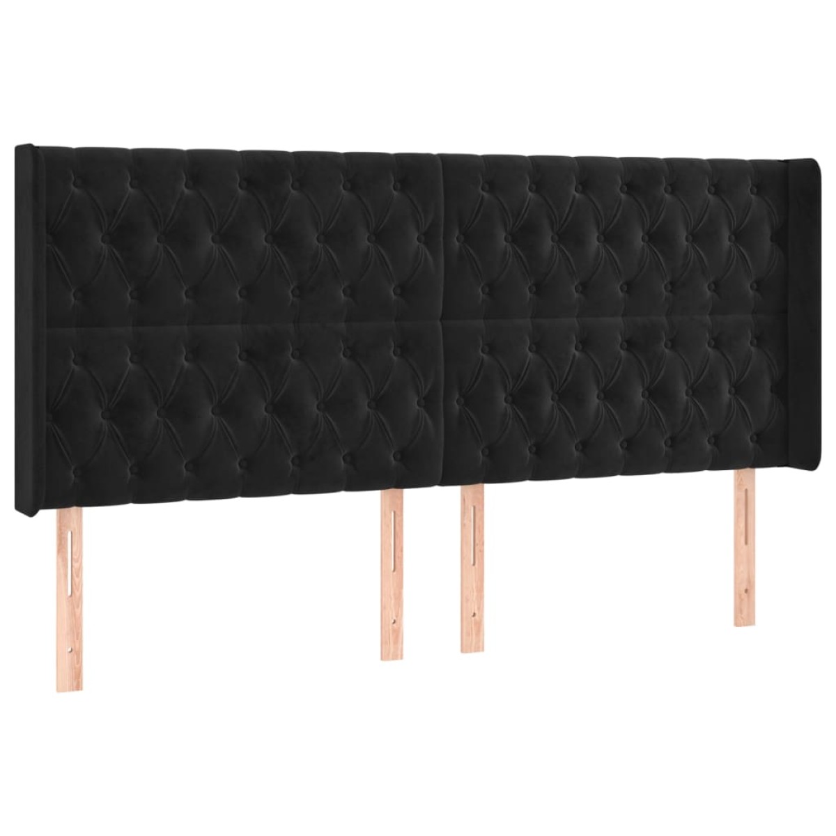 vidaXL Κρεβάτι Boxspring με Στρώμα & LED Μαύρο 180x200 εκ. Βελούδινο