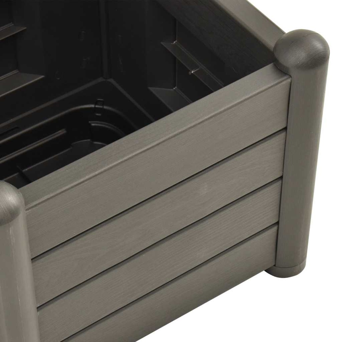 vidaXL Ζαρντινιέρα Κήπου Καφασωτό Ανθρακί 43x43x142 εκ Πολυπροπυλένιο