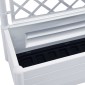 vidaXL Ζαρντινιέρα Κήπου με Καφασωτό Λευκή 100 x 43 x 142 εκ. από PP