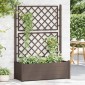 vidaXL Ζαρντινιέρα Κήπου με Καφασωτό Μόκα 100 x 43 x 142 εκ. από PP