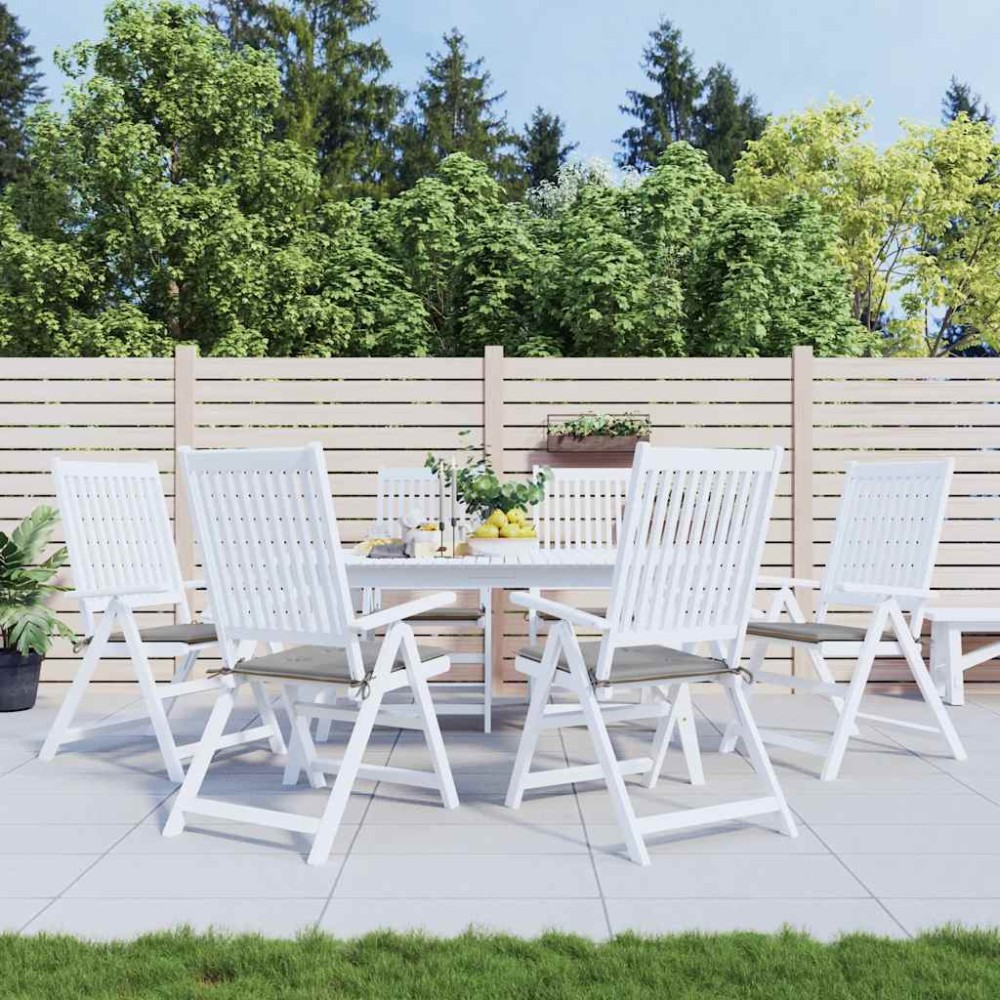 vidaXL Μαξιλάρια Καρέκλας Κήπου 2 τεμ. Γκρι 40x40x4 εκ. Υφασμάτινα