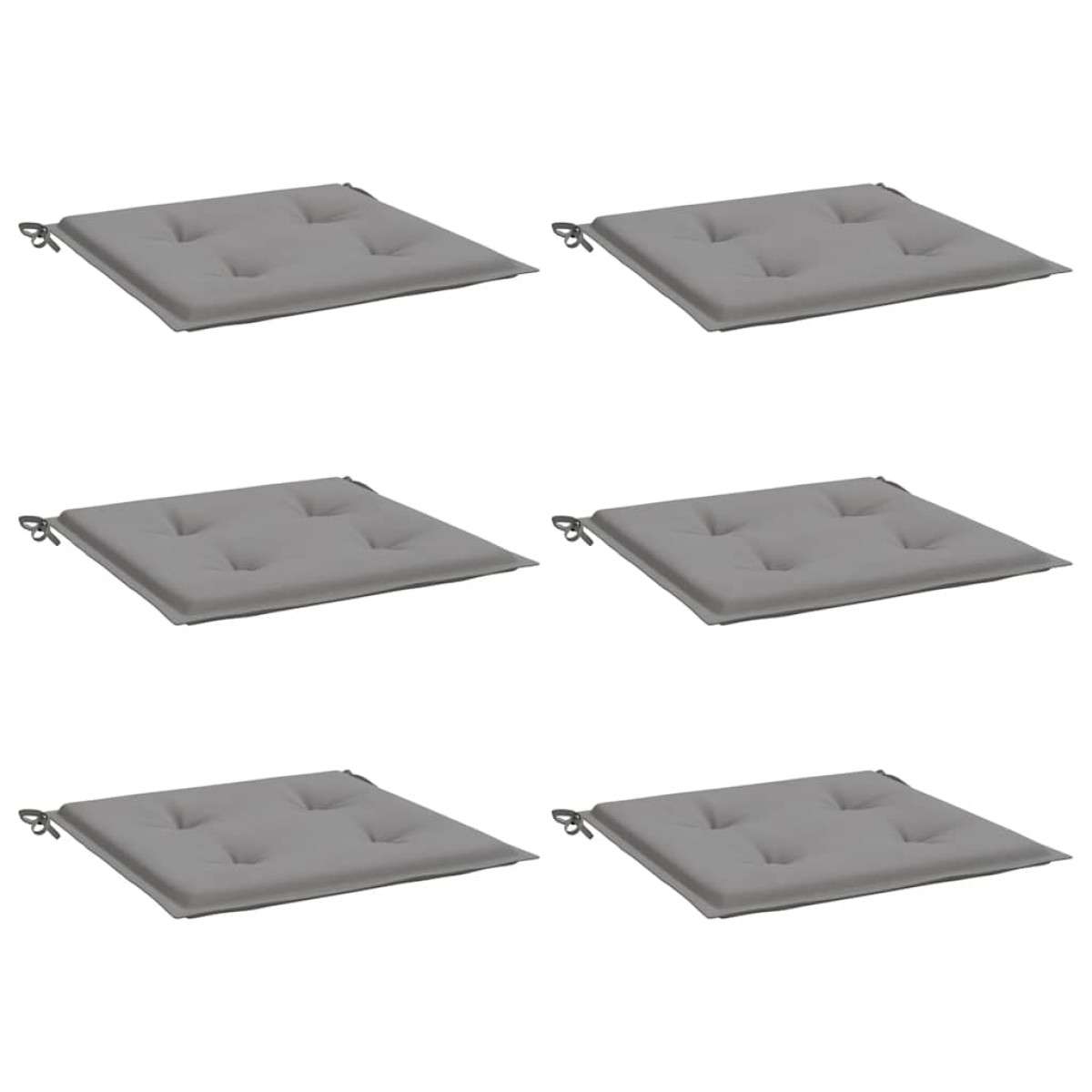 vidaXL Μαξιλάρια Καρέκλας Κήπου 2 τεμ. Γκρι 40x40x3 εκ. Υφασμάτινα