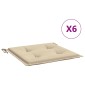 vidaXL Μαξιλάρια Καρέκλας Κήπου 2 τεμ. Μπεζ 40x40x3 εκ. Υφασμάτινα