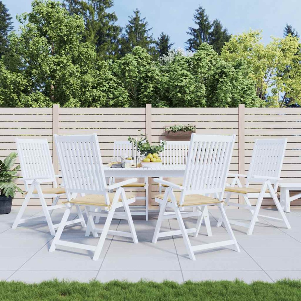 vidaXL Μαξιλάρια Καρέκλας Κήπου 2 τεμ. Μπεζ 40x40x4 εκ. Υφασμάτινα