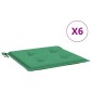 vidaXL Μαξιλάρια Καρέκλας Κήπου 2 τεμ. Πράσινα 40x40x3 εκ. Υφασμάτινα