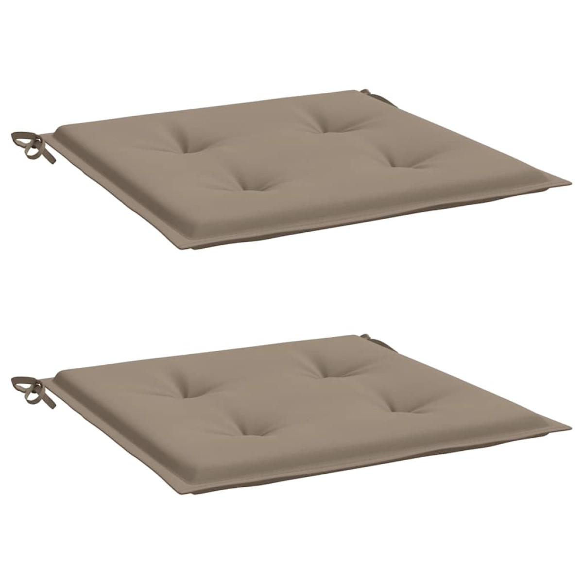 vidaXL Μαξιλάρια Καρέκλας Κήπου 2 τεμ. Taupe 40x40x3 εκ. Υφασμάτινα