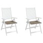 vidaXL Μαξιλάρια Καρέκλας Κήπου 2 τεμ. Taupe 40x40x3 εκ. Υφασμάτινα