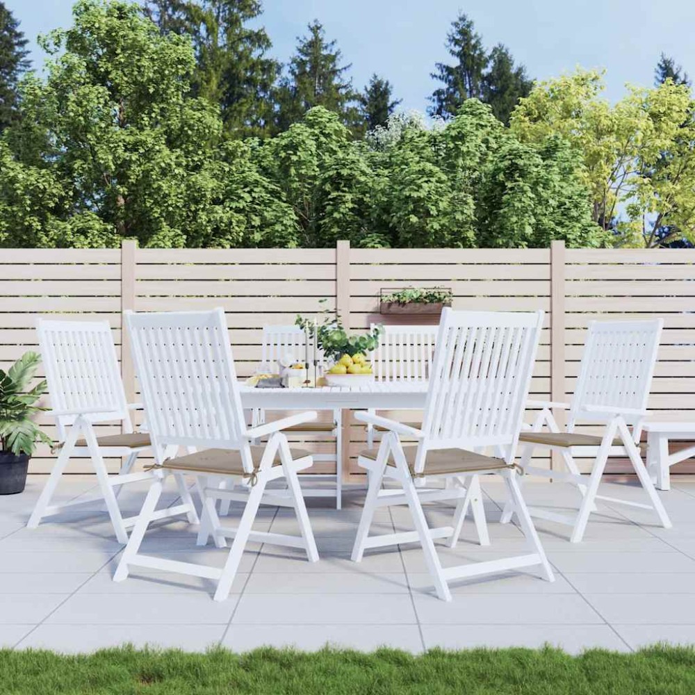 vidaXL Μαξιλάρια Καρέκλας Κήπου 6 τεμ. Taupe 40x40x4 εκ. Υφασμάτινα
