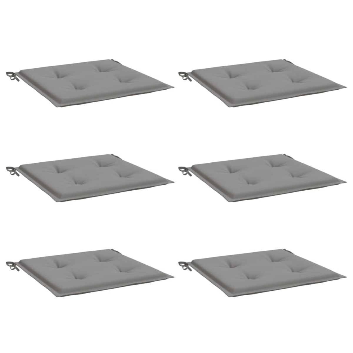 vidaXL Μαξιλάρια Καρέκλας Κήπου 6 τεμ. Γκρι 50x50x3 εκ. Ύφασμα Oxford