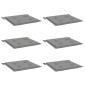 vidaXL Μαξιλάρια Καρέκλας Κήπου 6 τεμ. Γκρι 50x50x3 εκ. Ύφασμα Oxford