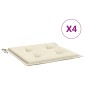 vidaXL Μαξιλάρια Καρέκλας Κήπου 4 τεμ. Κρεμ 50x50x3 εκ. Ύφασμα Oxford