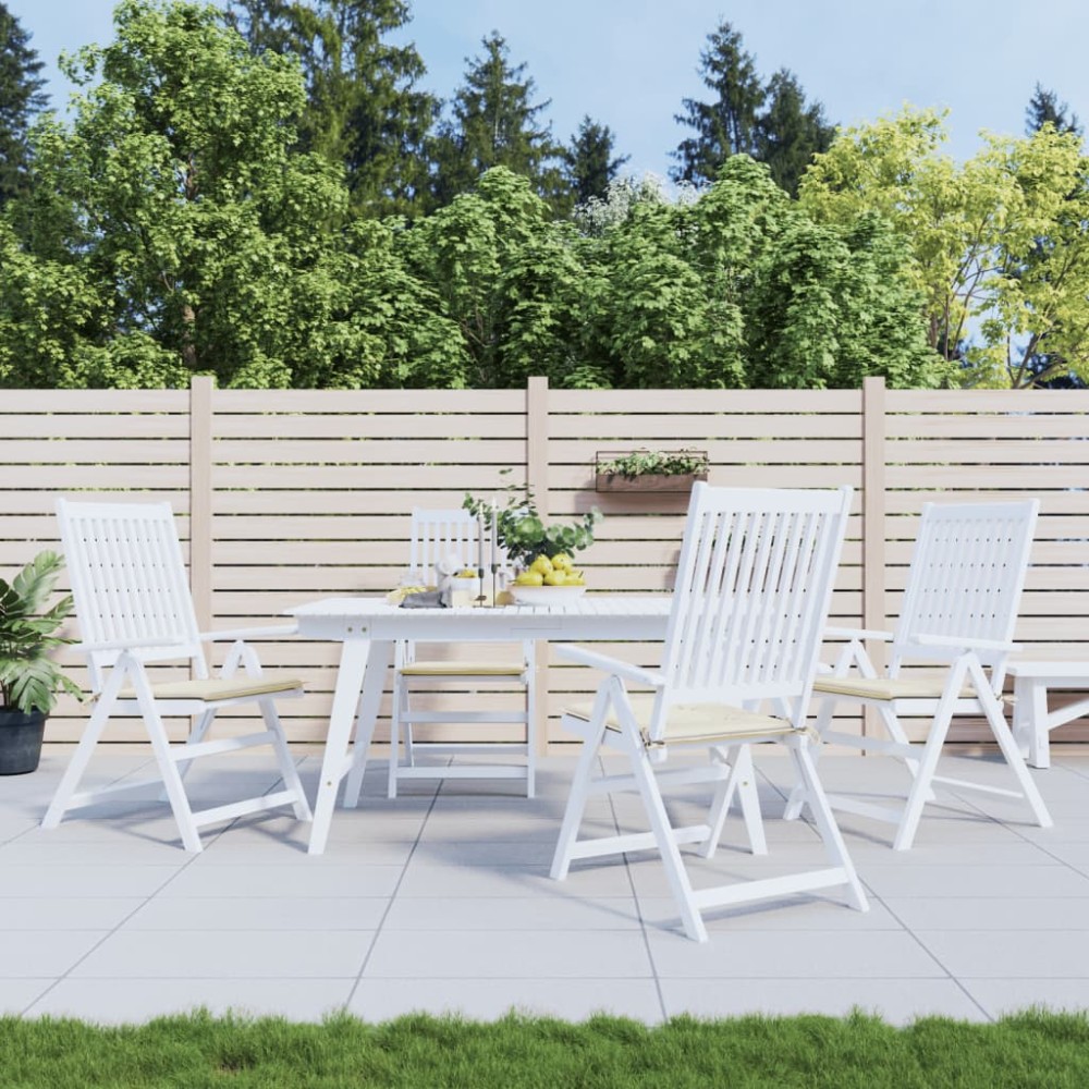 vidaXL Μαξιλάρια Καρέκλας Κήπου 4 τεμ. Κρεμ 50x50x4 εκ. Ύφασμα Oxford