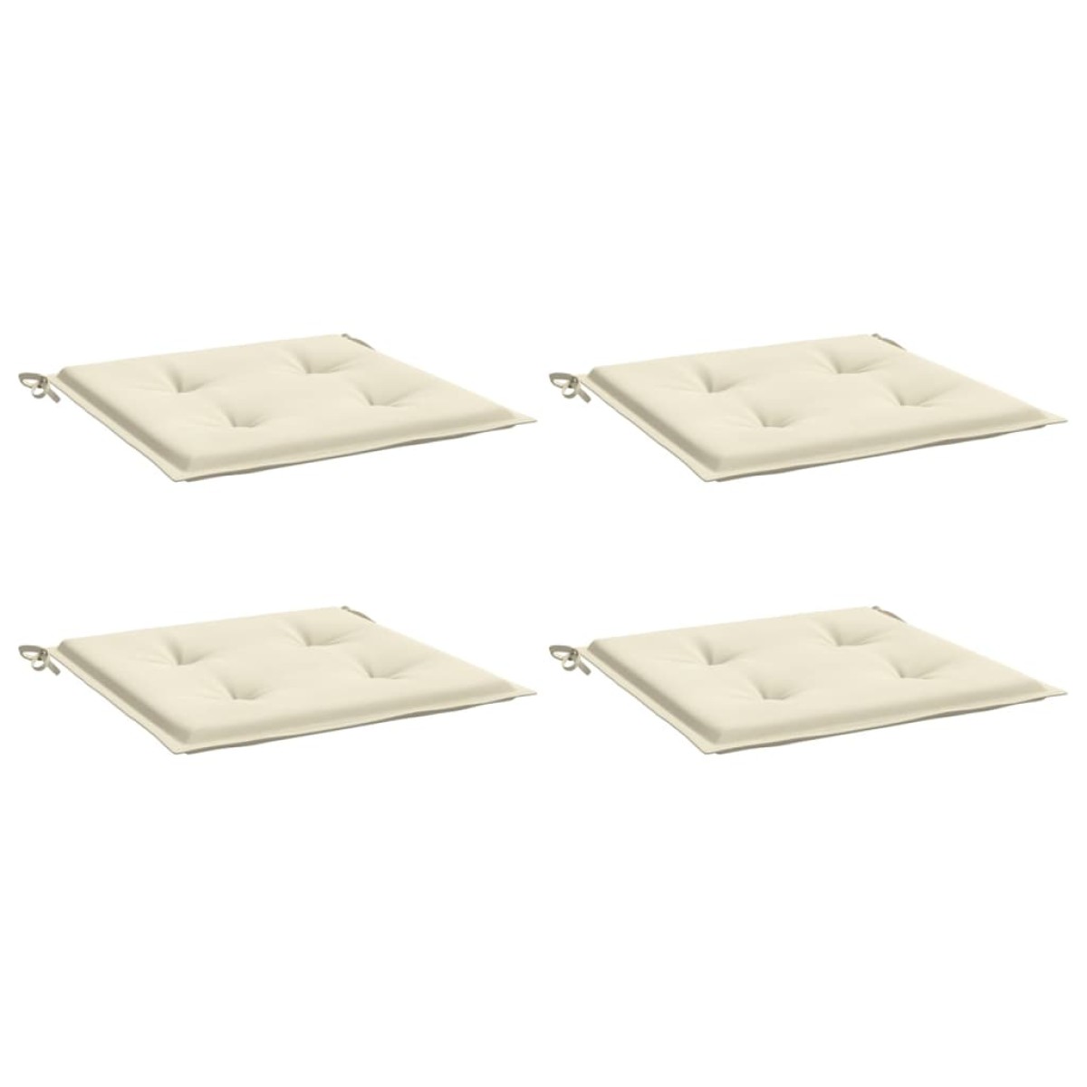 vidaXL Μαξιλάρια Καρέκλας Κήπου 4 τεμ. Κρεμ 50x50x3 εκ. Ύφασμα Oxford