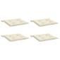 vidaXL Μαξιλάρια Καρέκλας Κήπου 4 τεμ. Κρεμ 50x50x3 εκ. Ύφασμα Oxford