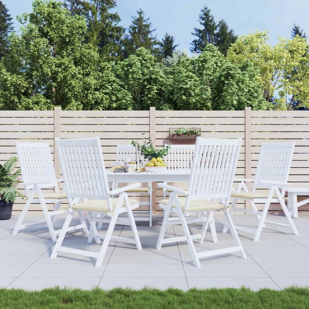 vidaXL Μαξιλάρια Καρέκλας Κήπου 6 τεμ. Κρεμ 50x50x2 εκ. Ύφασμα Oxford