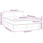 vidaXL Κρεβάτι Boxspring με Στρώμα Μπλε 140x190 εκ. Υφασμάτινο