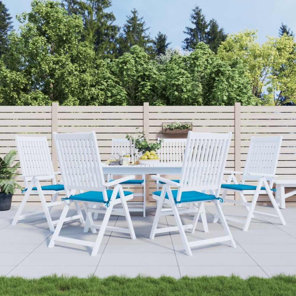 vidaXL Μαξιλάρια Καρέκλας Κήπου 6 τεμ. Μπλε 50x50x4 εκ. Ύφασμα Oxford