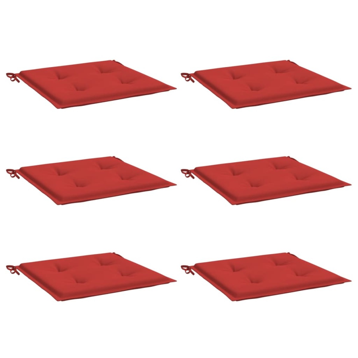 vidaXL Μαξιλάρια Καρέκλας Κήπου 6τεμ Κόκκινα 50x50x3 εκ. Oxford Ύφασμα