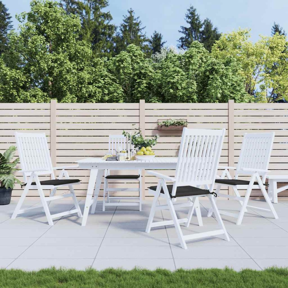 vidaXL Μαξιλάρια Καρέκλας Κήπου 4 τεμ. Μαύρα 50x50x4 εκ. Oxford Ύφασμα