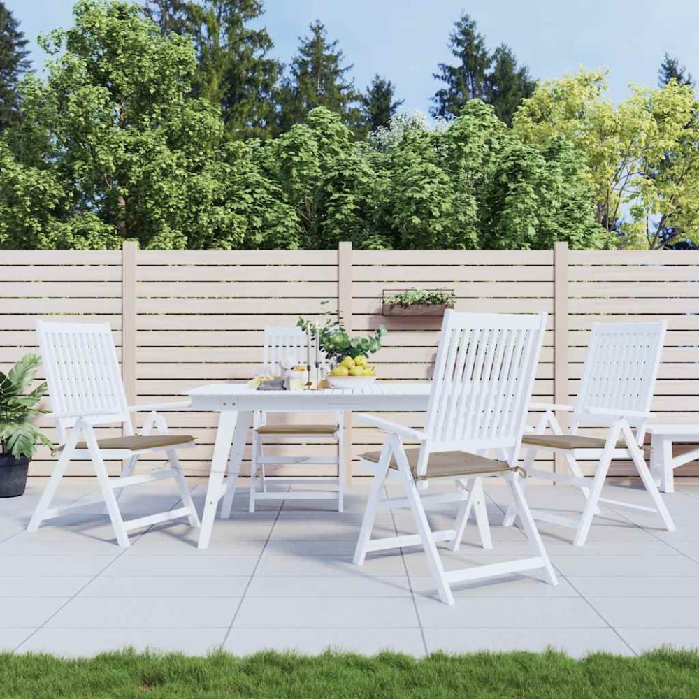 vidaXL Μαξιλάρια Καρέκλας Κήπου 4 τεμ. Taupe 50x50x4 εκ. Oxford Ύφασμα