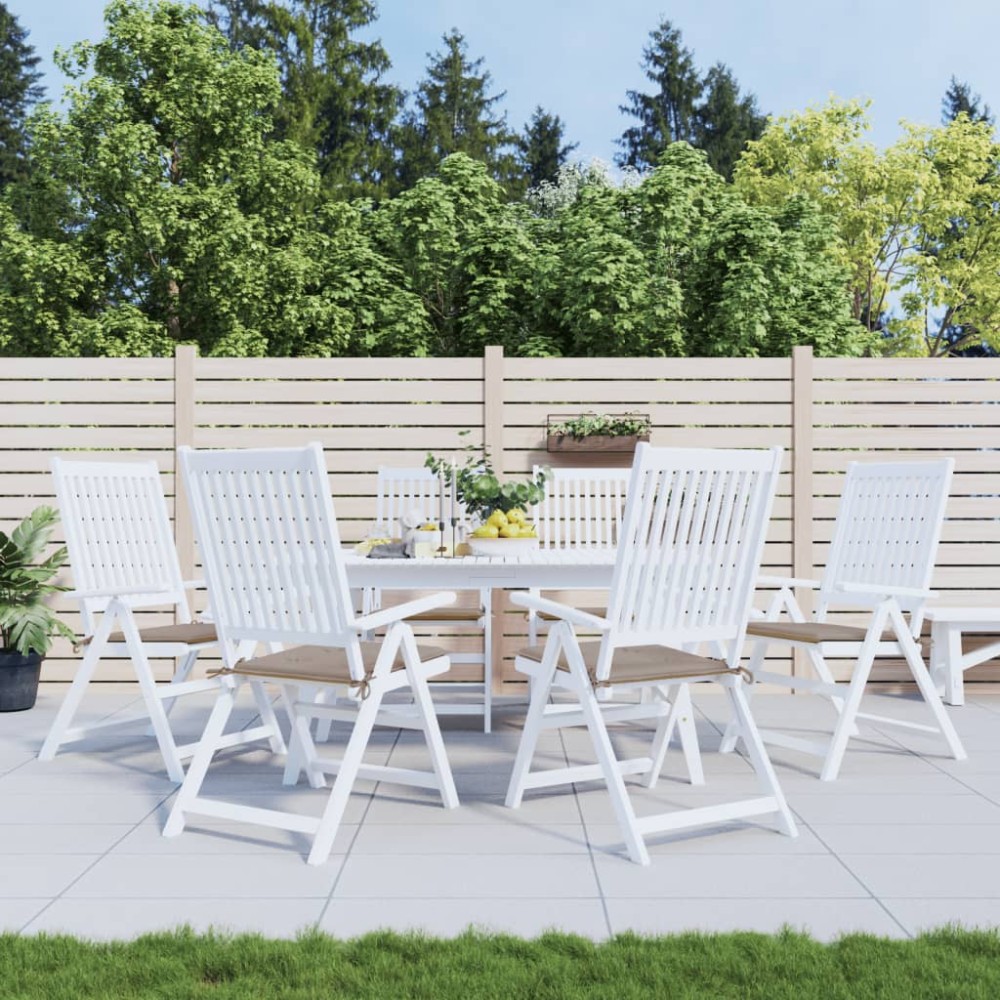 vidaXL Μαξιλάρια Καρέκλας Κήπου 6 τεμ. Taupe 50x50x4 εκ. Oxford Ύφασμα