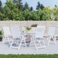 vidaXL Μαξιλάρια Καρέκλας 6τεμ Γκρι Καρό 50x50x3εκ. Ύφασμα Oxford