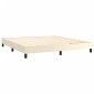 vidaXL Κρεβάτι Boxspring με Στρώμα Κρεμ 160x200εκ. από Συνθετικό Δέρμα