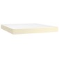 vidaXL Κρεβάτι Boxspring με Στρώμα Κρεμ 160x200εκ. από Συνθετικό Δέρμα