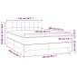 vidaXL Κρεβάτι Boxspring με Στρώμα Σκούρο Γκρι 140x200 εκ. Βελούδινο