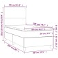 vidaXL Κρεβάτι Boxspring με Στρώμα Taupe 80x200 εκ. Υφασμάτινο