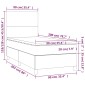 vidaXL Κρεβάτι Boxspring με Στρώμα Taupe 90x200 εκ. Υφασμάτινο