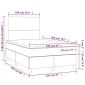 vidaXL Κρεβάτι Boxspring με Στρώμα Ανοιχτό Γκρι 120x200 εκ. Υφασμάτινο