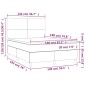 vidaXL Κρεβάτι Boxspring με Στρώμα Σκούρο Καφέ 140x190 εκ. Υφασμάτινο