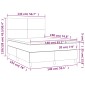 vidaXL Κρεβάτι Boxspring με Στρώμα Μπλε 140x190 εκ. Υφασμάτινο
